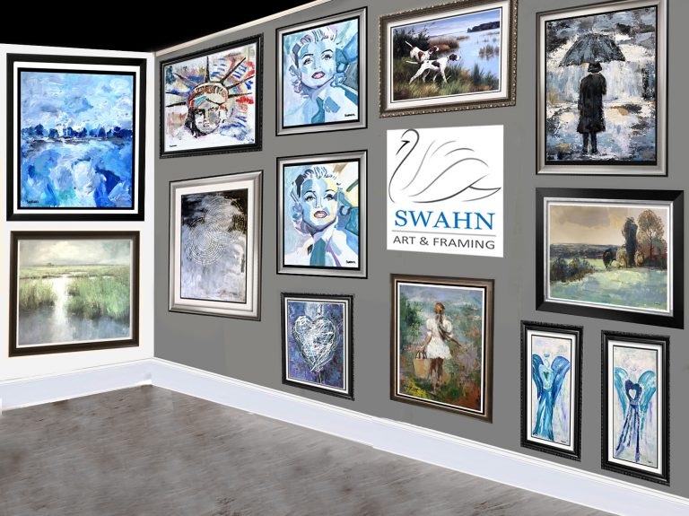 a gallery of art at Swahn Art & Framing