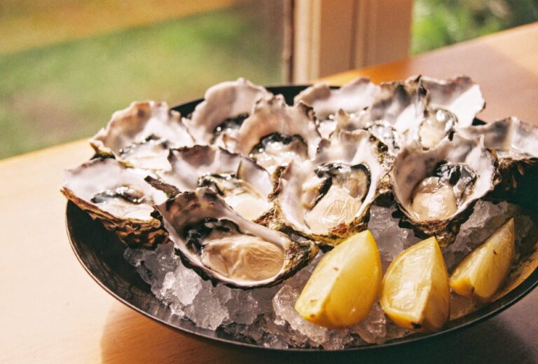 A bowl of fresh oysters from Silver moon