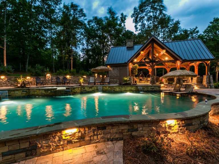 A beautiful pool and outdoor entertaining area
