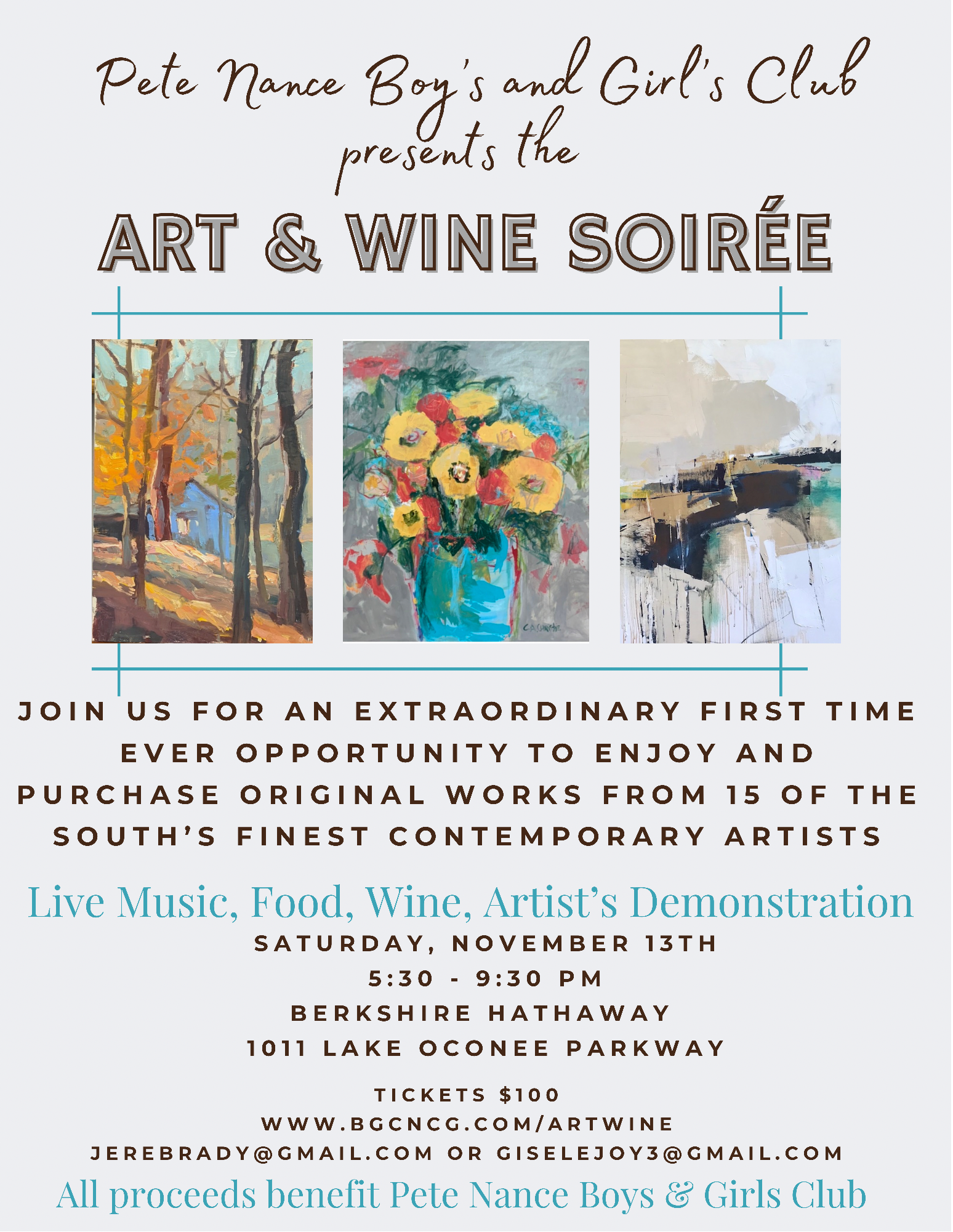 Art & Wine Soiree flyer