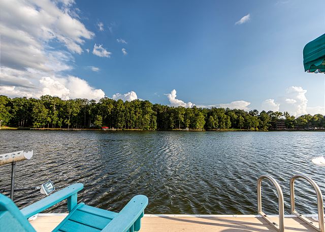a view from a dock at Lake Oconee