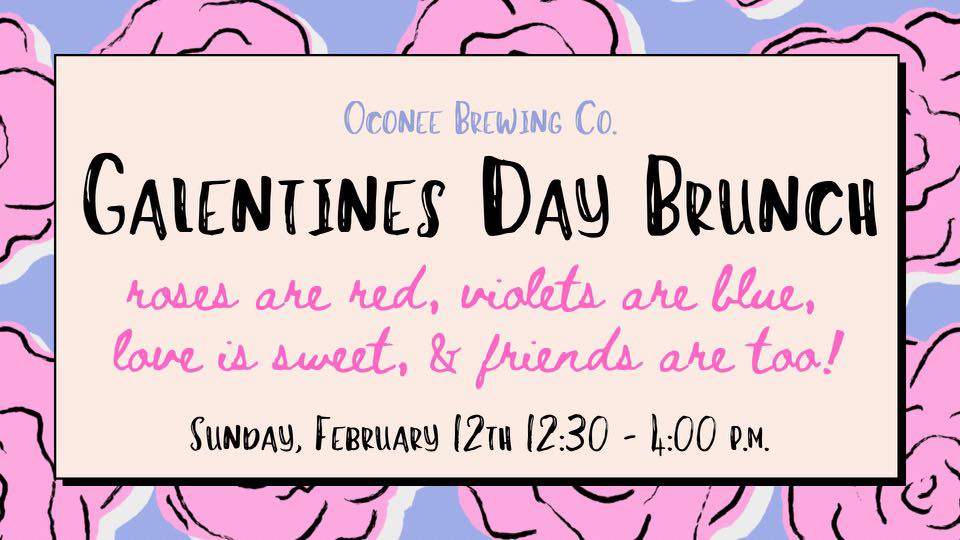 Oconee Brewing Valentines Day Brunch graphic